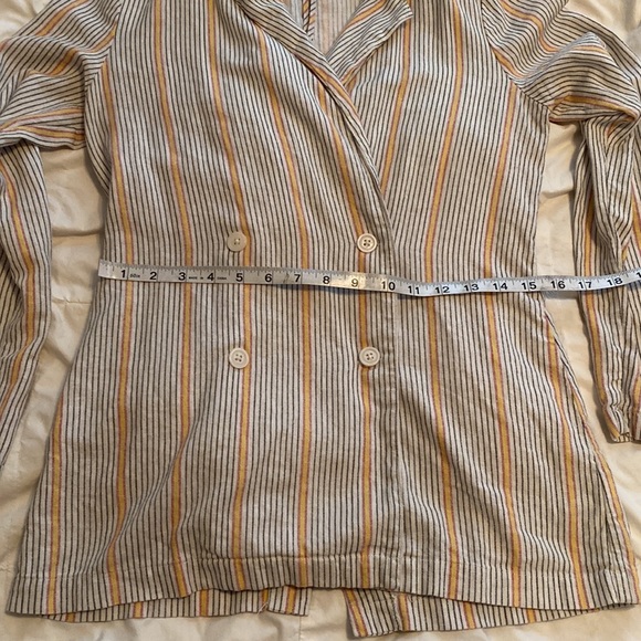Linen Blend Wild Fable Lightweight Double Breasted Blazer Jacket Size XS - Picture 8 of 10